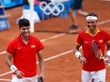 Rafa Nadal y Calors Alcaraz en octavos de dobles, Juegos Olímpicos de París de 2024