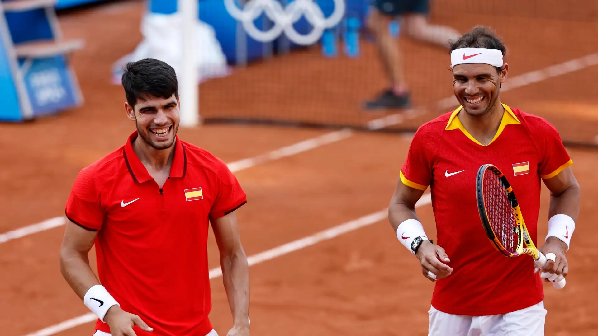 Rafa Nadal y Calors Alcaraz en octavos de dobles, Juegos Olímpicos de París de 2024 Rafa Nadal y Calors Alcaraz en octavos de dobles, Juegos Olímpicos de París de 2024