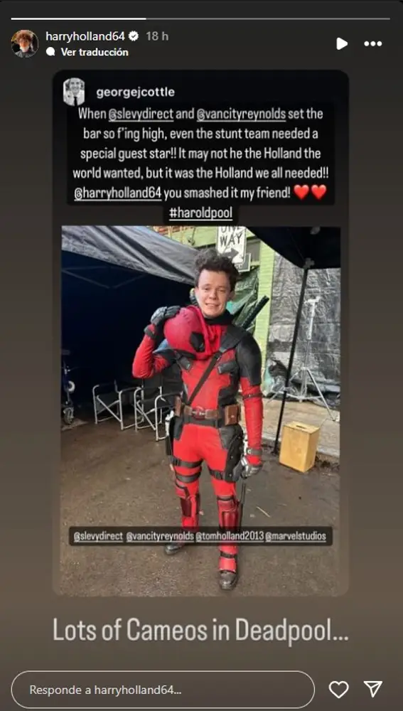 Cameo de Harry Holland en Deadpool y Lobezno Cameo de Harry Holland en Deadpool y Lobezno