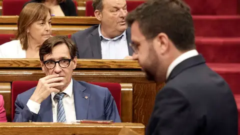 Pere Aragonés y Salvador Illa Pere Aragonés y Salvador Illa