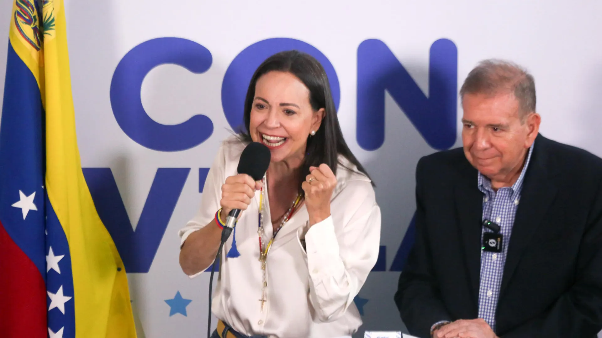  Mar&iacute;a Corina Machado junto a Edmundo Gonz&aacute;lez Urrutia