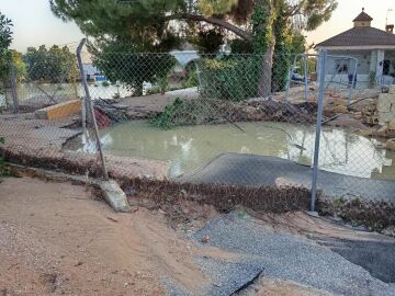 Rotura de una tubería en Carmona