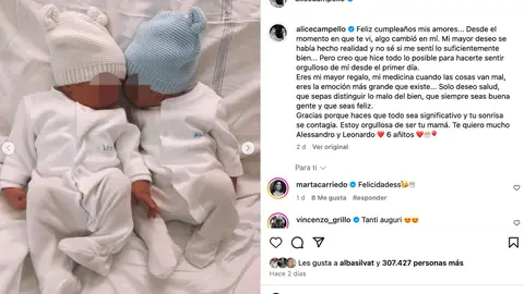 Alice Campello recuerda el día que nacieron sus hijos mellizos Alice Campello recuerda el día que nacieron sus hijos mellizos