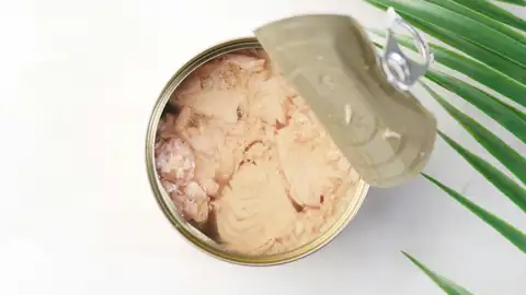 Lata de atún abierta Lata de atún abierta