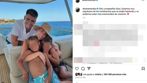 Álvaro Morata felicita a sus hijos por su cumpleaños Álvaro Morata felicita a sus hijos por su cumpleaños