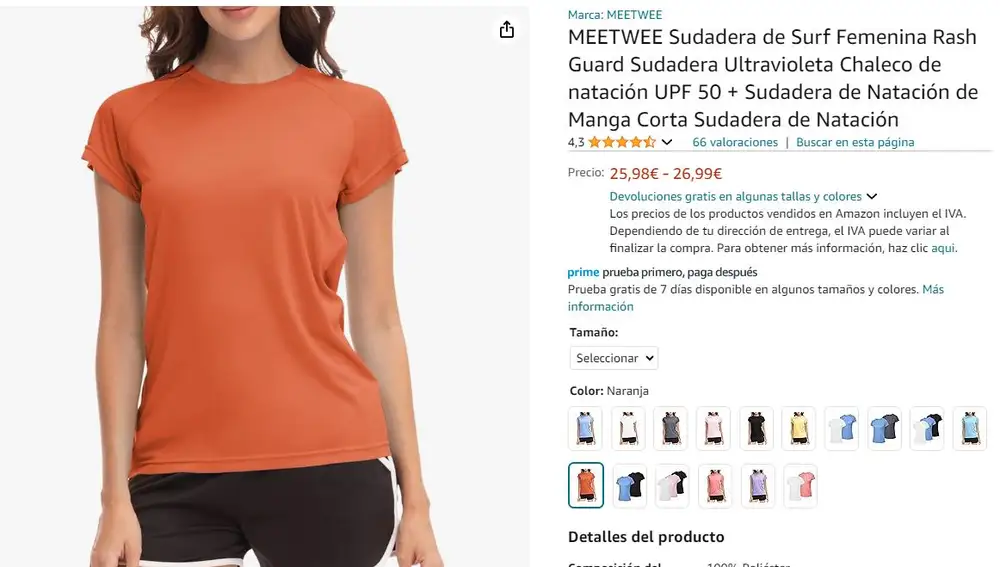Camiseta para mujer con UPF Camiseta para mujer con UPF