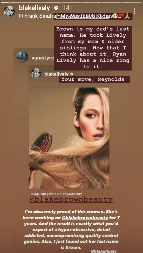 Blake Lively sobre su apellido Blake Lively sobre su apellido