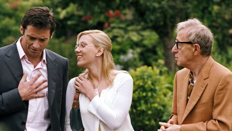 Hugh Jackman, Scarlett Johansson y Woody Allen en Scoop