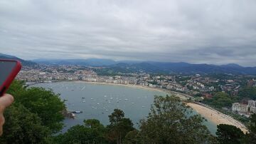 Playa de la Concha Donostia sacada la foto desde el Monte Igueldo 