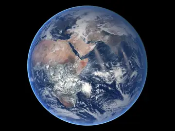 Imagen del planeta Tierra en pleno cambio climático Imagen del planeta Tierra en pleno cambio climático