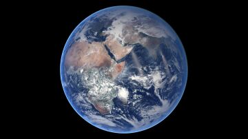 Imagen del planeta Tierra en pleno cambio climático