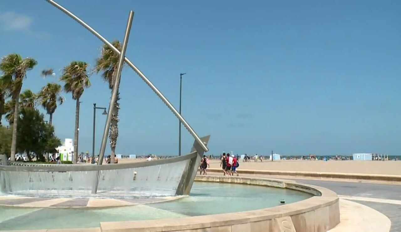 Playa de Malvarrosa en Valencia