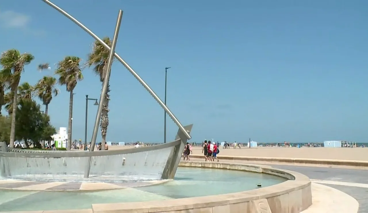 Playa de Malvarrosa en Valencia