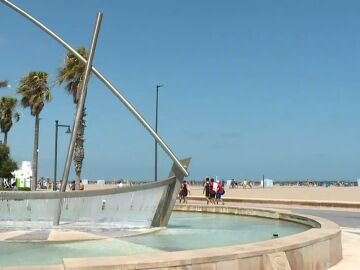 Playa de Malvarrosa en Valencia