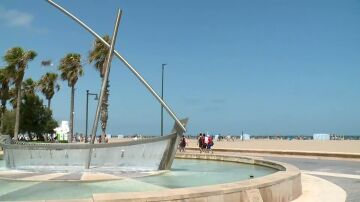 Playa de Malvarrosa en Valencia