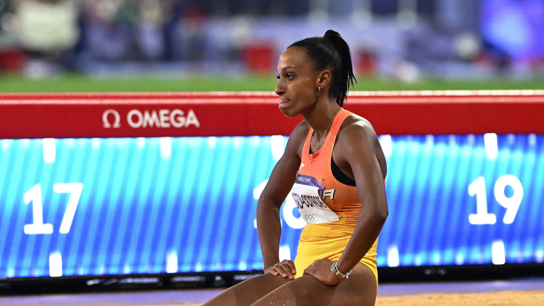 Ana Peleteiro, en la final del triple salto de París 2024 Ana Peleteiro, en la final del triple salto de París 2024