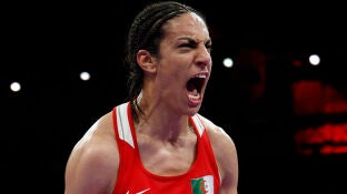 La boxeadora Imane Khelif en los Juegos de Par&iacute;s