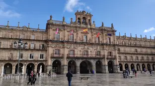 Imagen de archivo de la Plaza Mayor de Salamanca Imagen de archivo de la Plaza Mayor de Salamanca