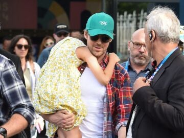 Ryan Gosling con su hija en los Juegos Olímpicos de París