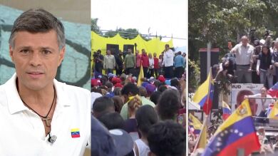 Leopoldo López, en el plató de Espejo Público: 
