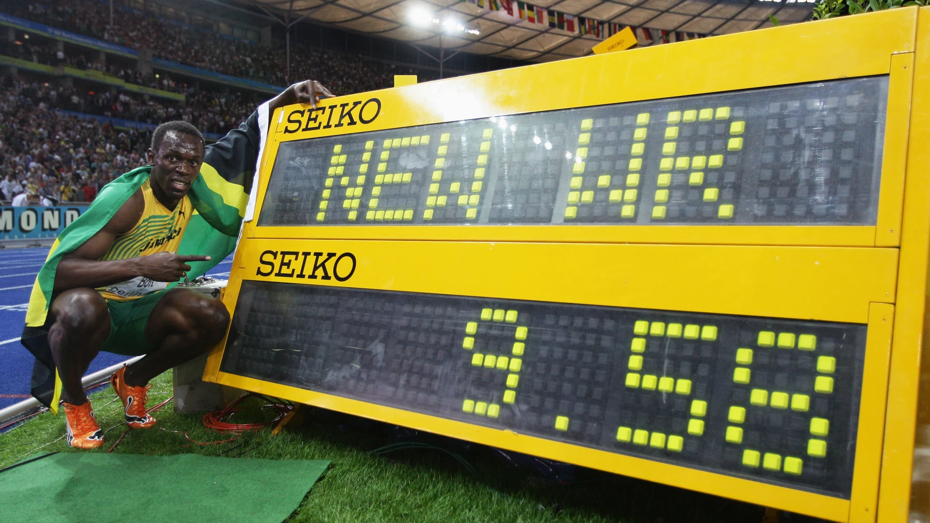 Usain Bolt y su récord del mundo en Berlín 2009 Usain Bolt y su récord del mundo en Berlín 2009