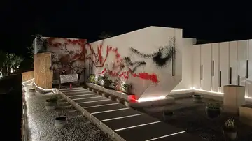 Pintadas en la vivienda de Lionel Messi de Ibiza