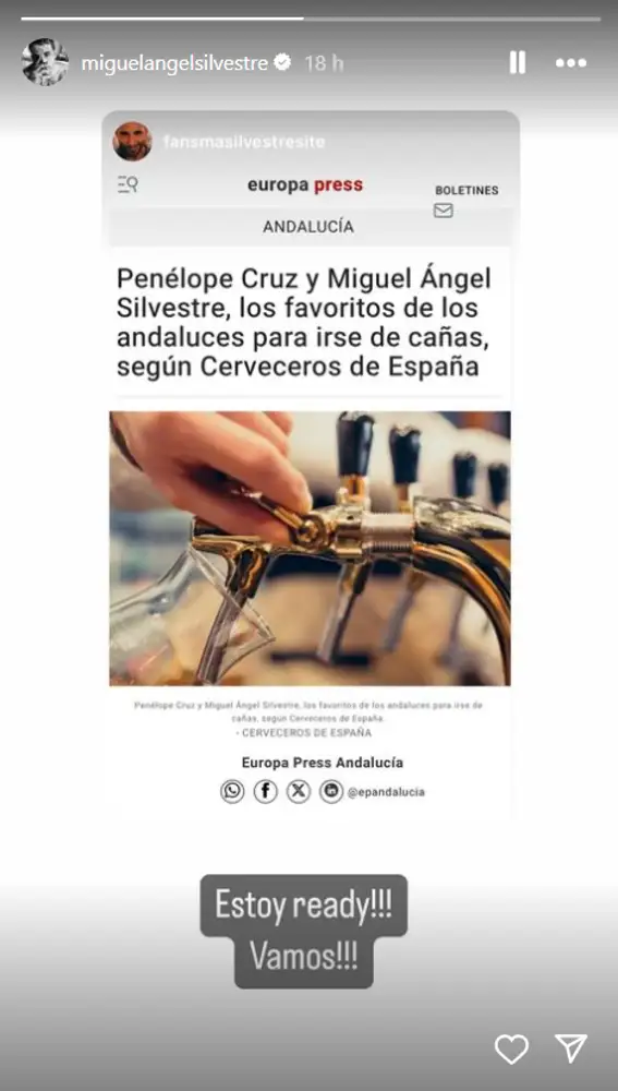 Miguel Ángel Silvestre, dispuesto a irse de cañas Miguel Ángel Silvestre, dispuesto a irse de cañas