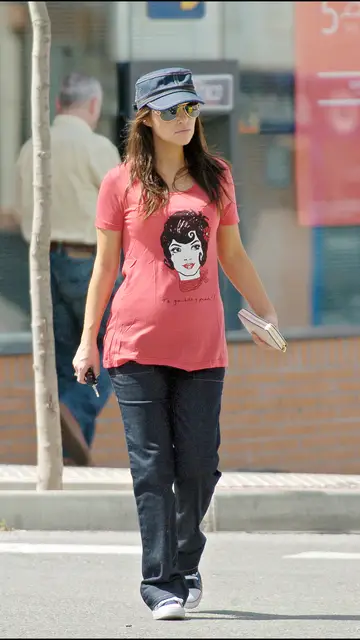 Paula Echevarría en 2008, embarazada de su hija Daniela Paula Echevarría en 2008, embarazada de su hija Daniela