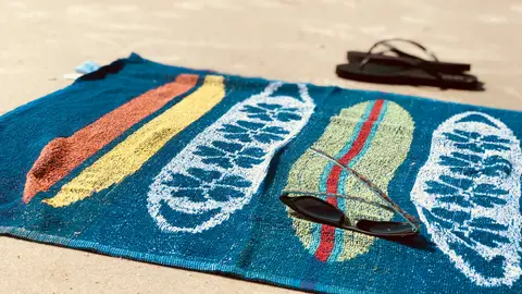 Toalla en la playa Toalla en la playa