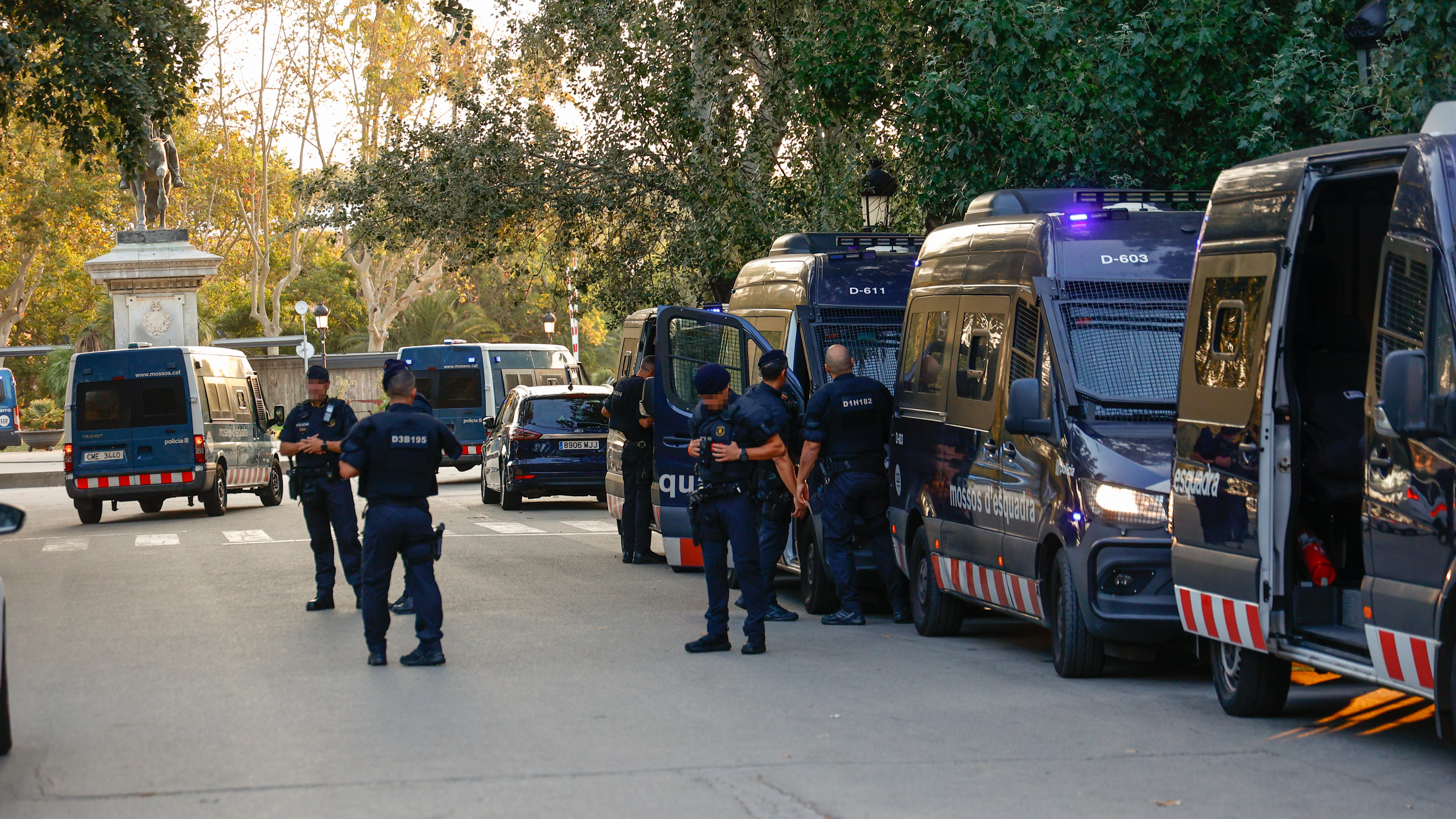 Los Mossos desplegados en el Parlament