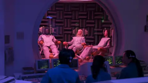 Escena de la miniserie Maniac con Emma Stone Escena de la miniserie Maniac con Emma Stone