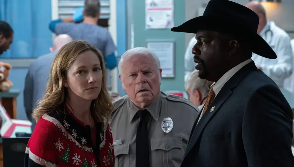 Judy Greer, Charles Cyphers y Omar Dorsey en Halloween Kills Judy Greer, Charles Cyphers y Omar Dorsey en Halloween Kills