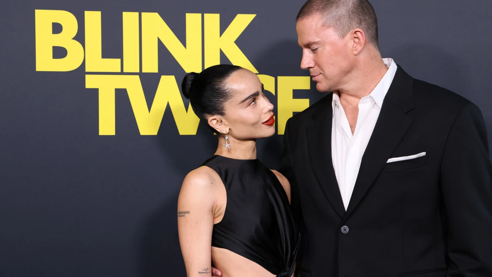 Zoë Kravitz y Channing Tatum en la primere de Parpadea dos veces Zoë Kravitz y Channing Tatum en la primere de Parpadea dos veces