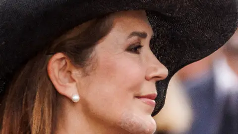 Plano detalle del rostro de Mary de Dinamarca Plano detalle del rostro de Mary de Dinamarca