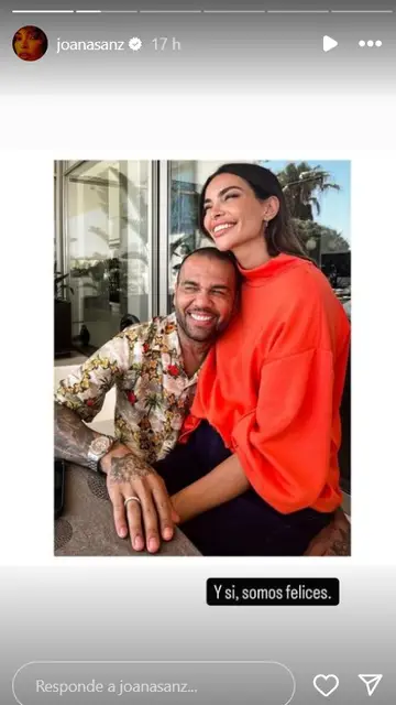 Storie Joana Sanz y Dani Alves Storie Joana Sanz y Dani Alves