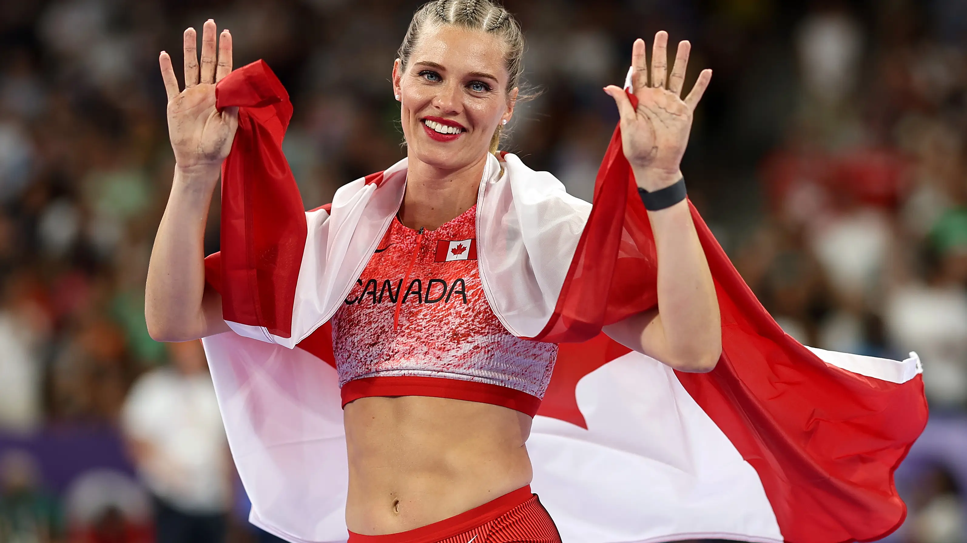 La pertiguista Alysha Newman en Par&iacute;s 2024