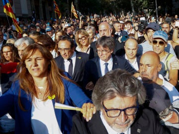 Carles Puigdemont arropado en Barcelona