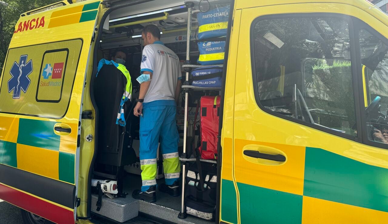 Una ambulancia de Emergencias 112