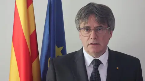 Imagen del video de Carles Puigdemont. Imagen del video de Carles Puigdemont.