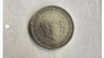 Imagen de la peseta valorada en 95.000 euros. Imagen de la peseta valorada en 95.000 euros.