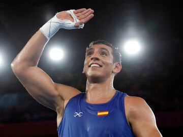 El boxeador Ayoub Ghadfa en París 2024