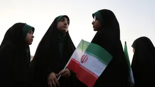 Imagen de tres mujeres en Irán. Imagen de tres mujeres en Irán.