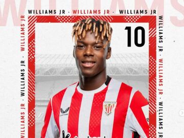 El nuevo dorsal de Nico Williams con el Athletic