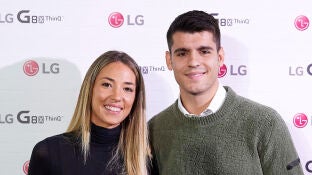 &Aacute;lvaro Morata y Alice Campello