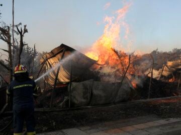 Incendio en Atenas