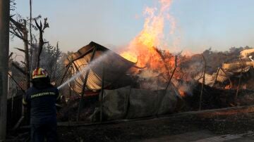 Incendio en Atenas