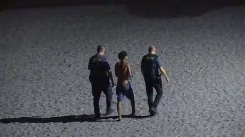 Imagen de un inmigrante en Ceuta. Imagen de un inmigrante en Ceuta.