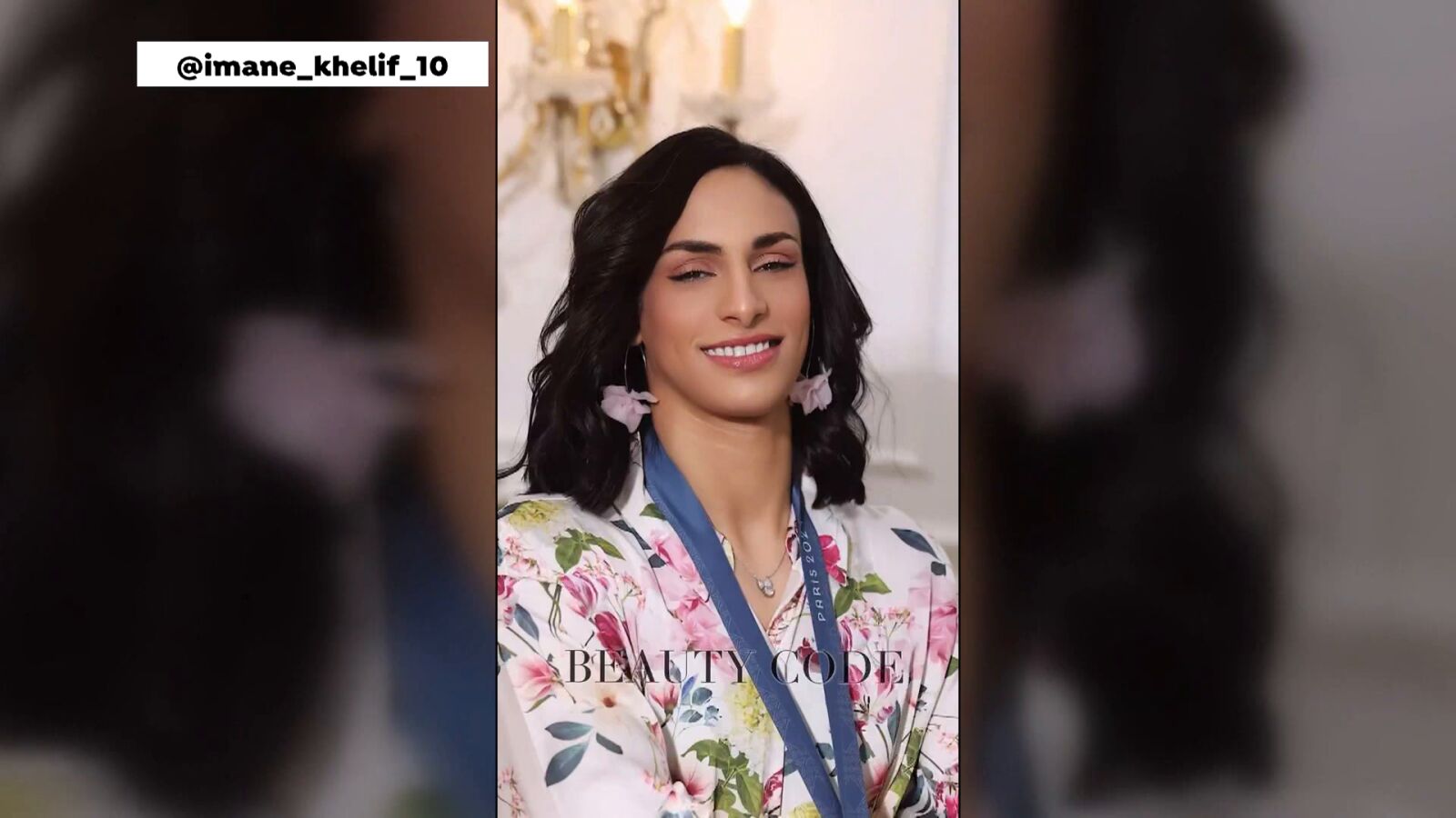 Imane Khelif sorprende con un cambio de 'look': Maquillaje, pelo largo y pendientes