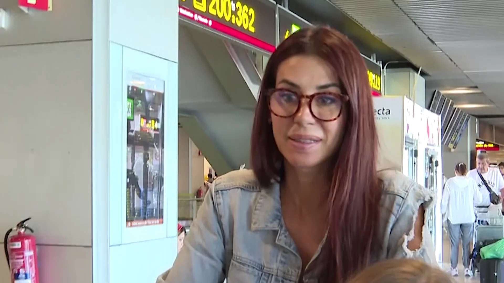 Declaraciones de Elena Tablada a su llegada a Madrid Declaraciones de Elena Tablada a su llegada a Madrid