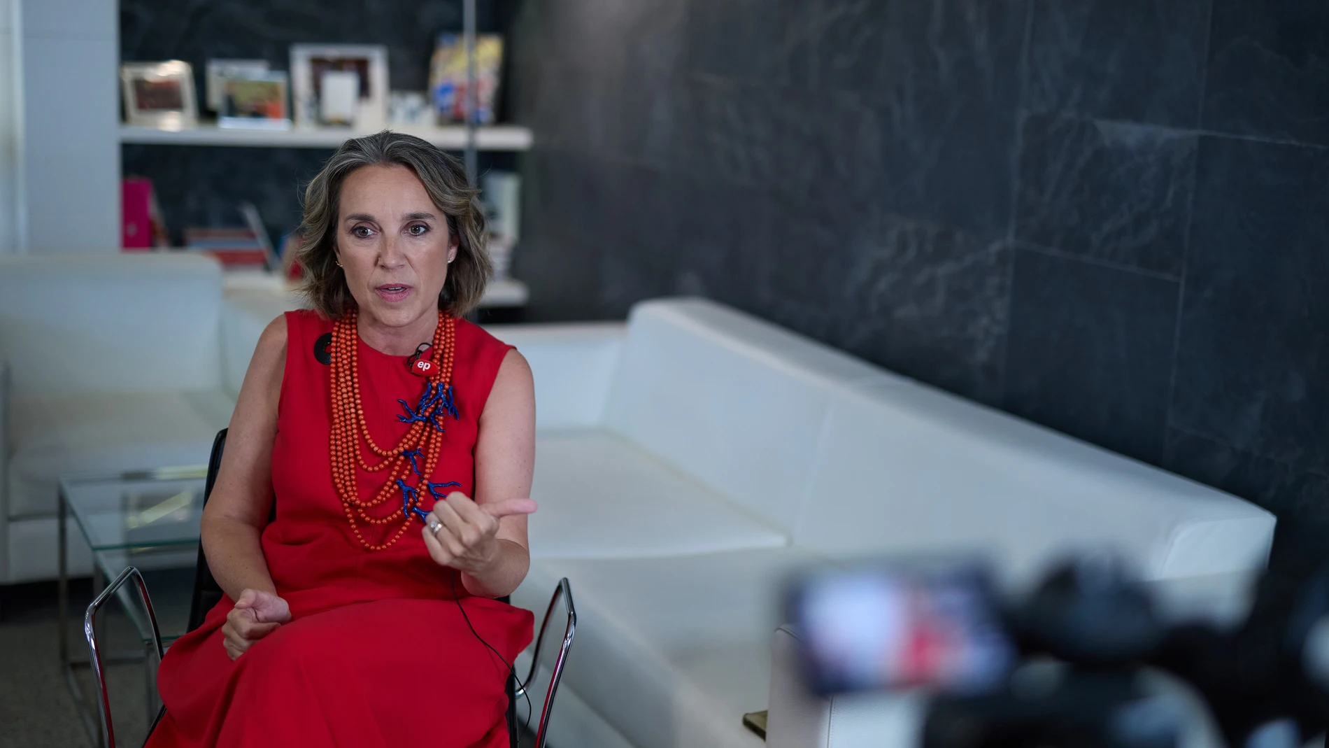 La secretaria general del PP, Cuca Gamarra, en una entrevista La secretaria general del PP, Cuca Gamarra, en una entrevista